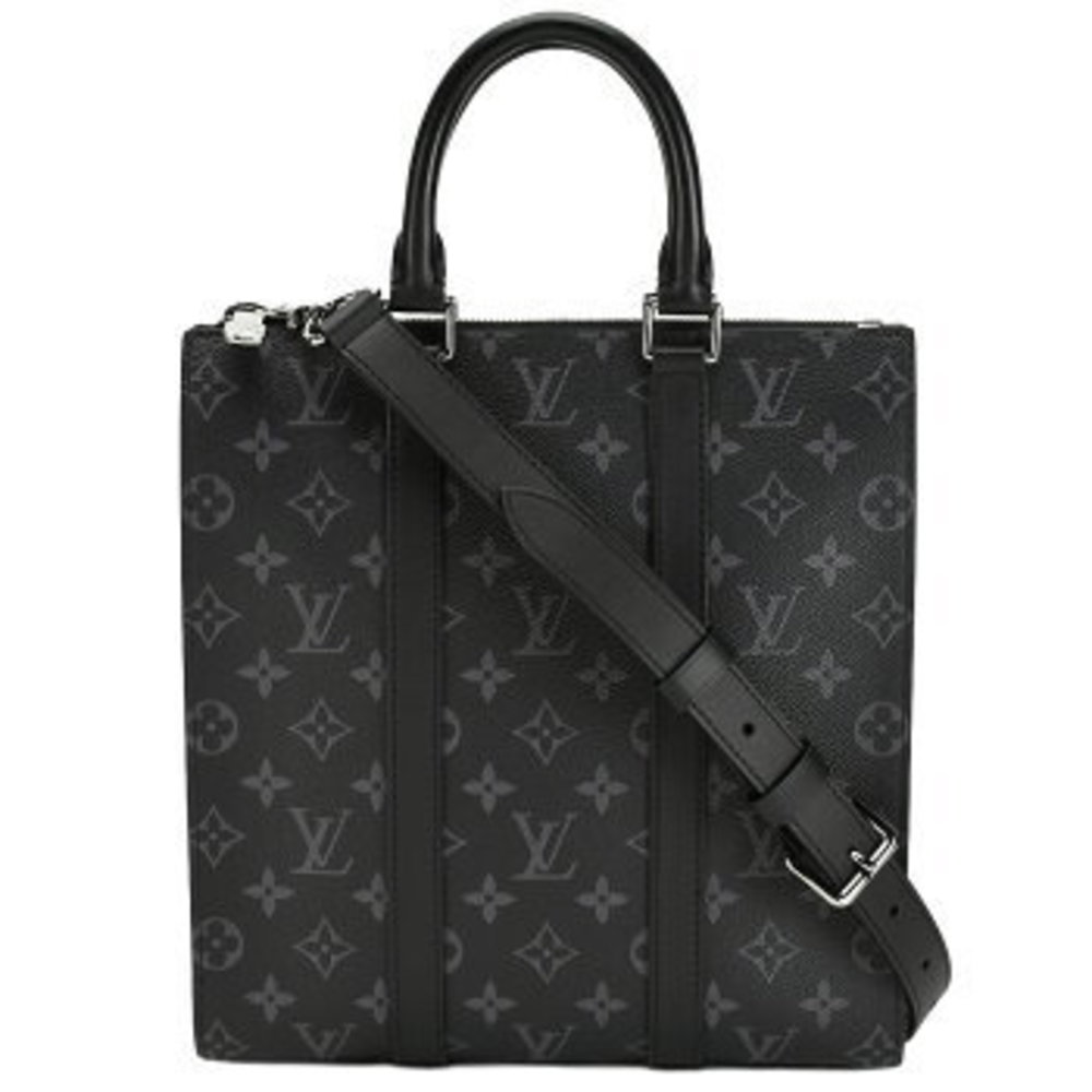 Louis Vuitton Eclipse Black Sac Plat Cross Shoulder Bag Handbag Black